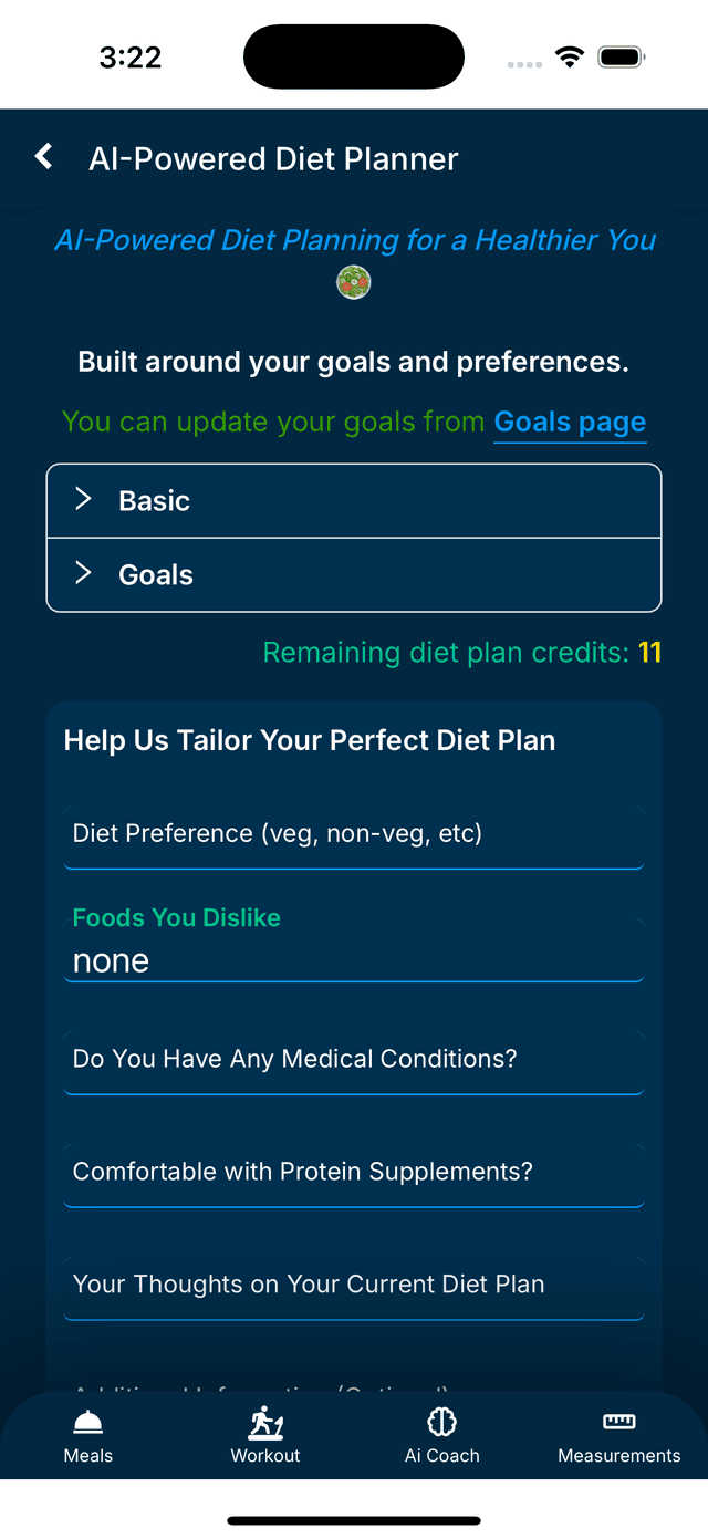 meals page