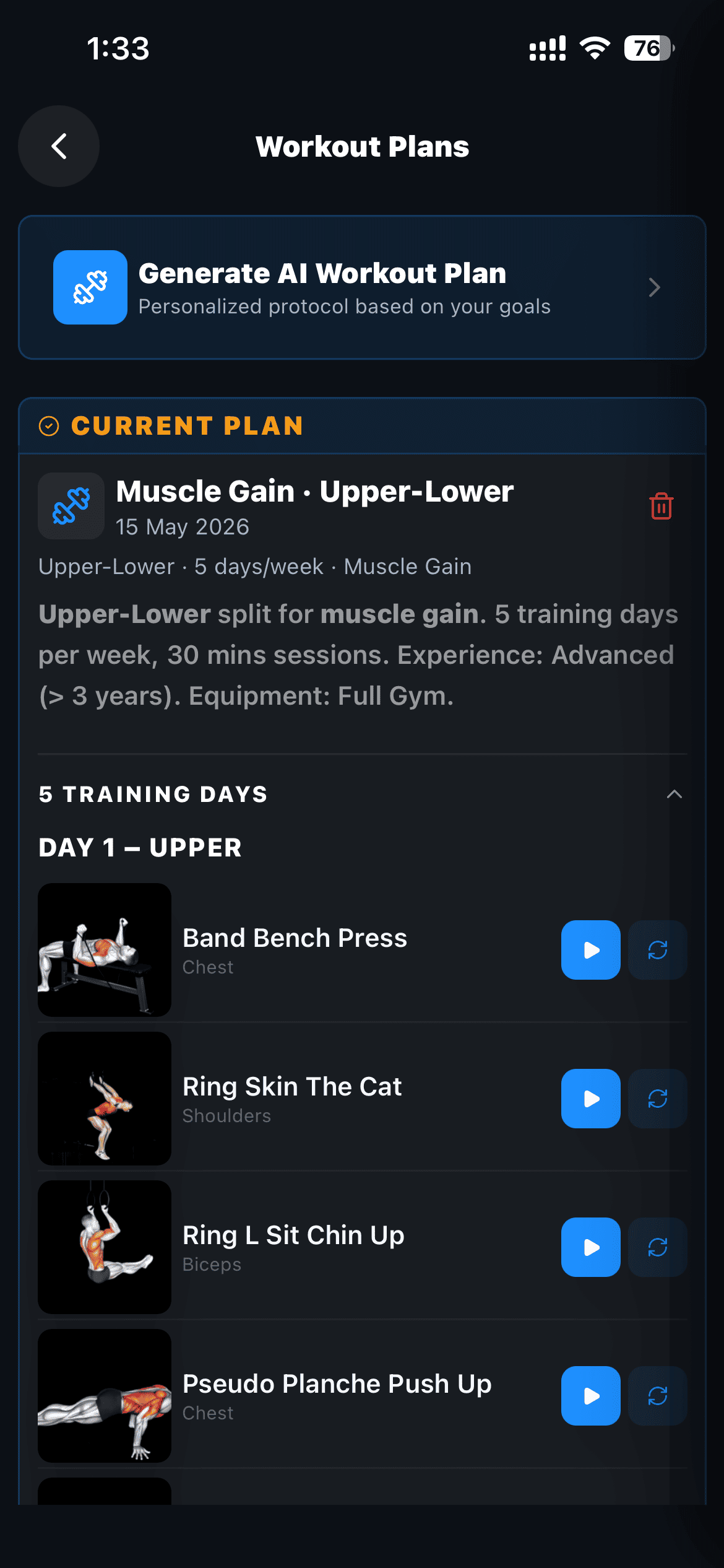 FitBlues screen 5